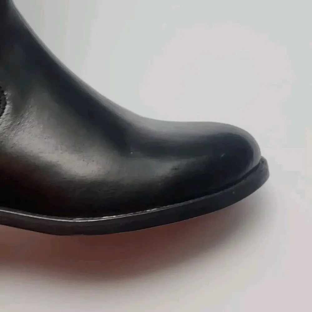 Wolverine Riding Boots Darcy Black Leather Low Heel Women Sz 6 Tall Knee